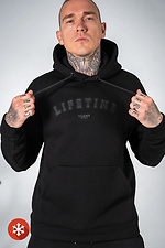 Locker geschnittener, warmer Kapuzenpullover für Herren mit LIFETIME 3-Aufdruck in Schwarz Teamv 8034197 Foto №6