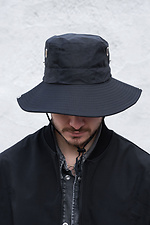 Herren-Panamahut mit Kordelzug, wendbar, schwarz Without 8056197 Foto №2