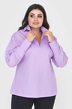 Рубашка ITIDAL с V-образным вырезом лавандового цвета Garne 3041198 фото №1