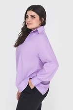 Рубашка ITIDAL с V-образным вырезом лавандового цвета Garne 3041198 фото №3