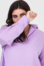 Рубашка ITIDAL с V-образным вырезом лавандового цвета Garne 3041198 фото №5