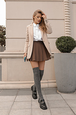 Ribbed Merino Wool Knitted Knee High Socks M-SOCKS 2040199 photo №8