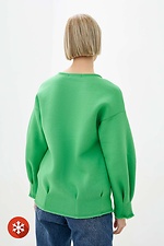 Warm green fleece jacket ANILA with puffed sleeves Garne 3037199 photo №3