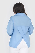 Сорочка ITIDAL з V-подібним вирізом блакитного кольору Garne 3041199 фото №6