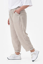Gestreifte Hose Beige Garne 3044199 Foto №3