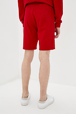 Летние хлопковые шорты красного цвета до колен GEN 8000199 фото №3