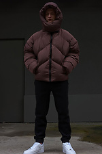 Oversize pikowana kurtka zimowa z kapturem VDLK 8031199 zdjęcie №3