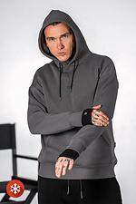 Glove 3 Men's Warm Fleece Hoodie Dark Grey Teamv 8034199 photo №2