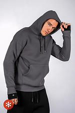 Glove 3 Men's Warm Fleece Hoodie Dark Grey Teamv 8034199 photo №4