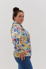 Блуза с воротником-стойка в цветочный принт. Garne 3041200 фото №5