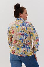 Блуза с воротником-стойка в цветочный принт. Garne 3041200 фото №6