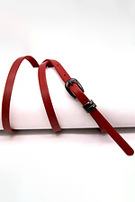 Women's belt made of genuine red leather Garne 3300200 photo №1