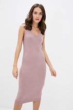 Warm knitted two-piece suit: dress, short cardigan  4038200 photo №4
