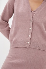 Warm knitted two-piece suit: dress, short cardigan  4038200 photo №5