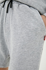 Летние хлопковые шорты серого цвета до колен GEN 8000200 фото №4