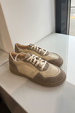 Women's cappuccino-colored sneakers with a wide toe  4206201 photo №3