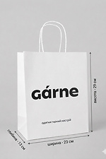 Пакет GARNE білий з лого Garne 7770201 фото №2
