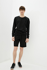 Knee-length black summer cotton shorts GEN 8000201 photo №2
