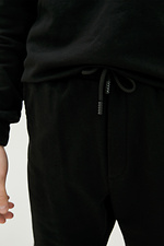 Летние хлопковые шорты черного цвета до колен GEN 8000201 фото №4