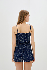 Blaues Pyjama-Top für den Sommer mit dünnen Trägern Garne 3039202 Foto №2