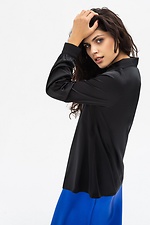 Блуза с воротником-стойка черного цвета Garne 3041202 фото №5