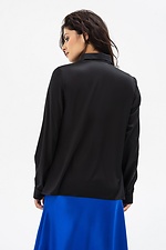 Блуза с воротником-стойка черного цвета Garne 3041202 фото №7