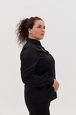 Blouse with stand-up collar in black Garne 3041202 photo №10