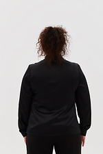 Blouse with stand-up collar in black Garne 3041202 photo №11