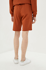 Літні бавовняні шорти цегляного кольору до колін GEN 8000202 фото №3