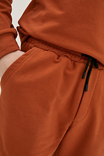Knee-length brick summer cotton shorts GEN 8000202 photo №4