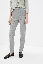 High-rise PEPPI cotton trousers in micro-pattern Garne 3038203 photo №1