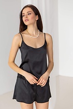 Black pajama top for summer with thin straps Garne 3039203 photo №2