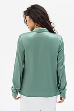Блуза с воротником-стойка зеленого цвета Garne 3041203 фото №6