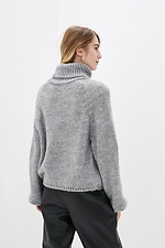 Oversized knitted winter sweater with high collar Sewel 4038203 photo №3