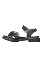 Black leather sandals with large buckle  4205203 photo №1