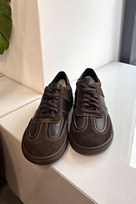 Жіночі шоколадні кеди широкий носок  4206203 фото №6