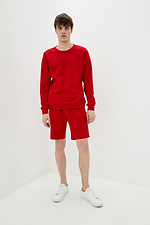 Длинные хлопковые шорты красные на завязках GEN 8000203 фото №2