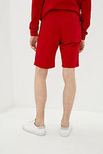 Red long cotton shorts with drawstring GEN 8000203 photo №3