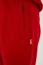 Длинные хлопковые шорты красные на завязках GEN 8000203 фото №4