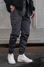 Men's Cotton Reflective Cargo Pants 2026 Gray Without 8056203 photo №2