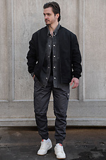 Men's Cotton Reflective Cargo Pants 2026 Gray Without 8056203 photo №4