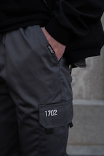 Men's Cotton Reflective Cargo Pants 2026 Gray Without 8056203 photo №7