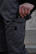 Men's Cotton Reflective Cargo Pants 2026 Gray Without 8056203 photo №8