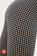 Wool blend leggings 131208 high waist in houndstooth print Garne 3037204 photo №4