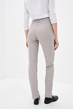 High-rise PEPPI cotton trousers in micro-pattern Garne 3038204 photo №3