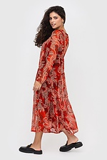 Красное шифоновое удлиненное платье PHILICIA Garne 3041204 фото №2