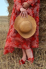 Długa sukienka z czerwonego szyfonu PHILICIA Garne 3041204 zdjęcie №9
