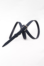 Women's belt made of genuine leather in blue Garne 3300204 photo №1
