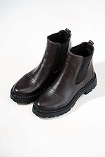 Women's demi-season dark brown chelsea boots 4206204 photo №2