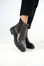 Women's demi-season dark brown chelsea boots 4206204 photo №4
